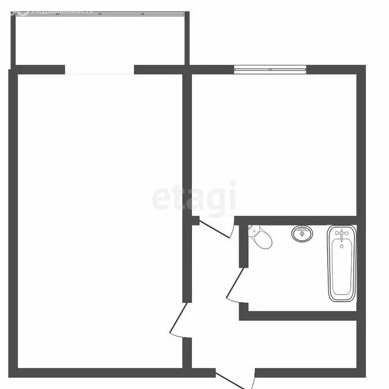 1-комнатная квартира: Черкесск, улица Гутякулова, 13 (28.3 м) - Фото 1