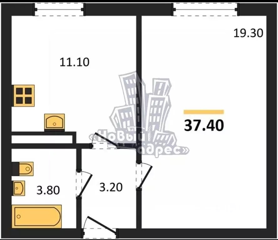1-к кв. Воронежская область, Рамонский район, с. Ямное ул. Мира, 6 ... - Фото 2
