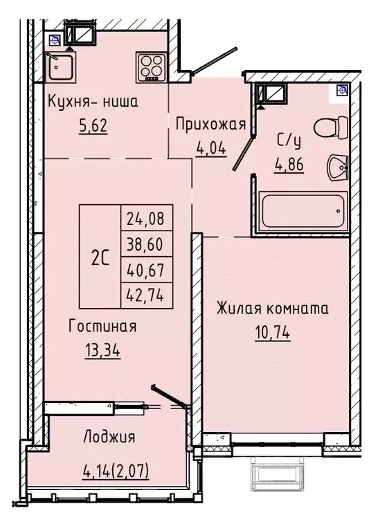 1-к кв. Ростовская область, Ростов-на-Дону ул. Текучева, 370/3 (40.67 ... - Фото 0