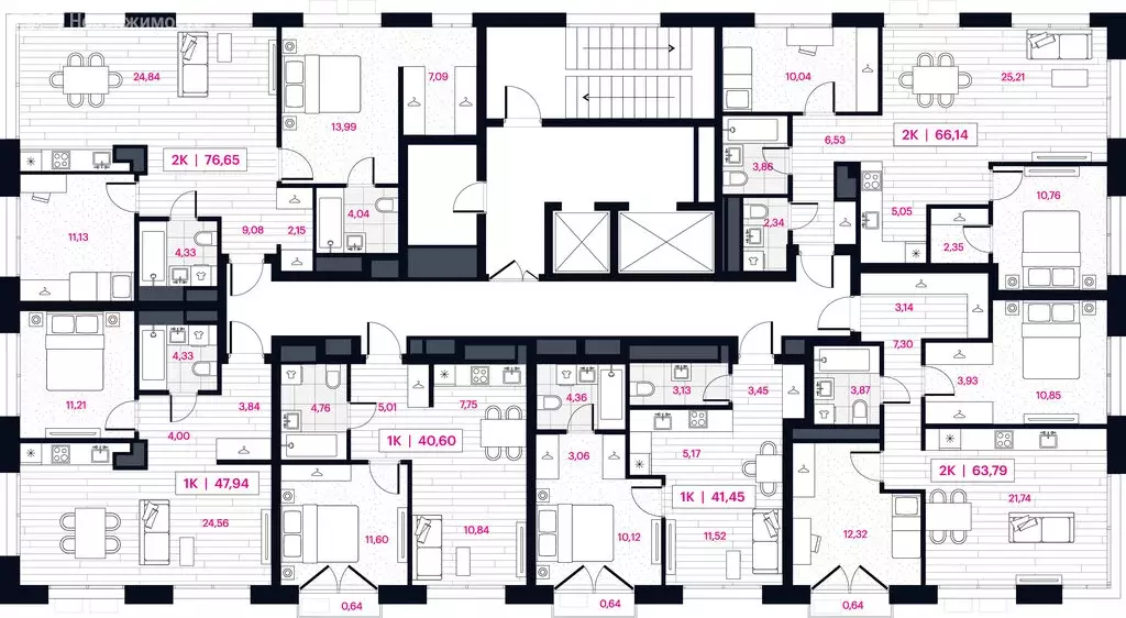 2-комнатная квартира: Омск, ЖК Пушкина 77 (83.41 м) - Фото 1