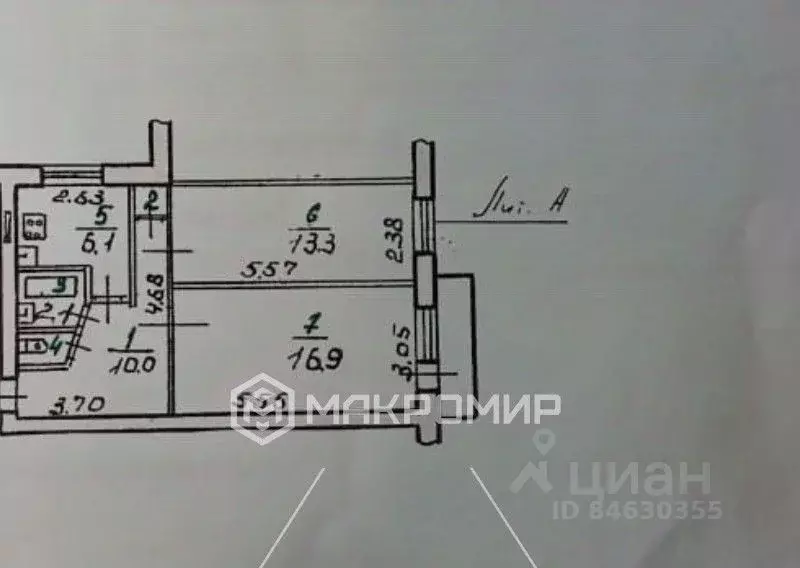 2-к кв. Орловская область, Орел ул. Пушкина, 44 (50.2 м) - Фото 1