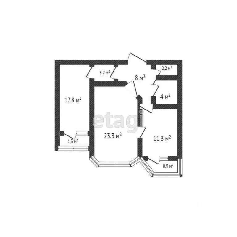 2-к кв. Краснодарский край, Геленджик Туристическая ул., 6к8 (69.8 м) - Фото 2