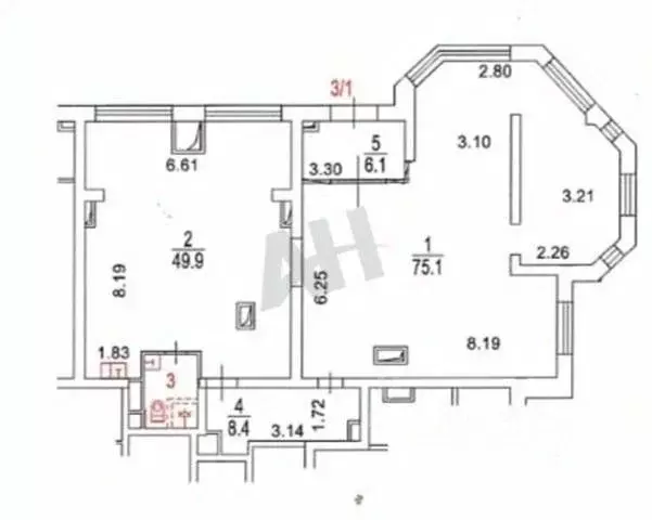 Помещение свободного назначения в Москва Бескудниковский бул., 17К1 ... - Фото 2