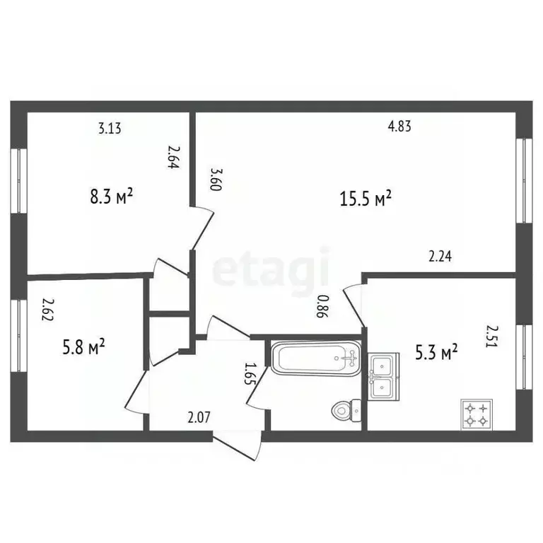 Комната Санкт-Петербург Ленинский просп., 147К4 (12.0 м) - Фото 1