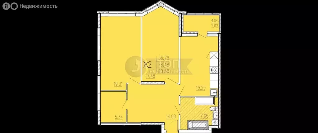 2-комнатная квартира: Пенза, улица Кордон Студёный, 47 (80.5 м) - Фото 1