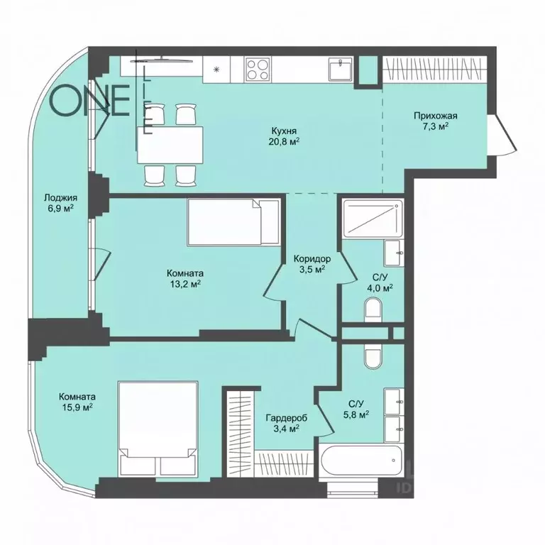 3-к кв. Москва ул. Нижние Мневники, 16к1 (72.1 м) - Фото 1