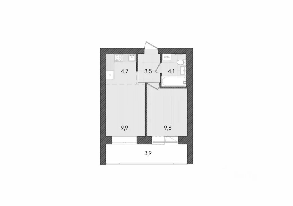 2-к кв. Кировская область, Киров ул. Капитана Дорофеева, 22 (39.5 м) - Фото 1