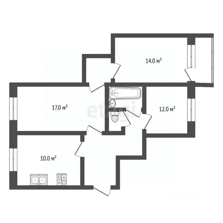 3-к кв. Камчатский край, Петропавловск-Камчатский Дальневосточная ул., ... - Фото 2