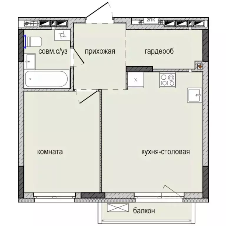 1-к кв. Удмуртия, Ижевск Культбаза жилрайон, 8-й мкр, Ежевика жилой ... - Фото 0