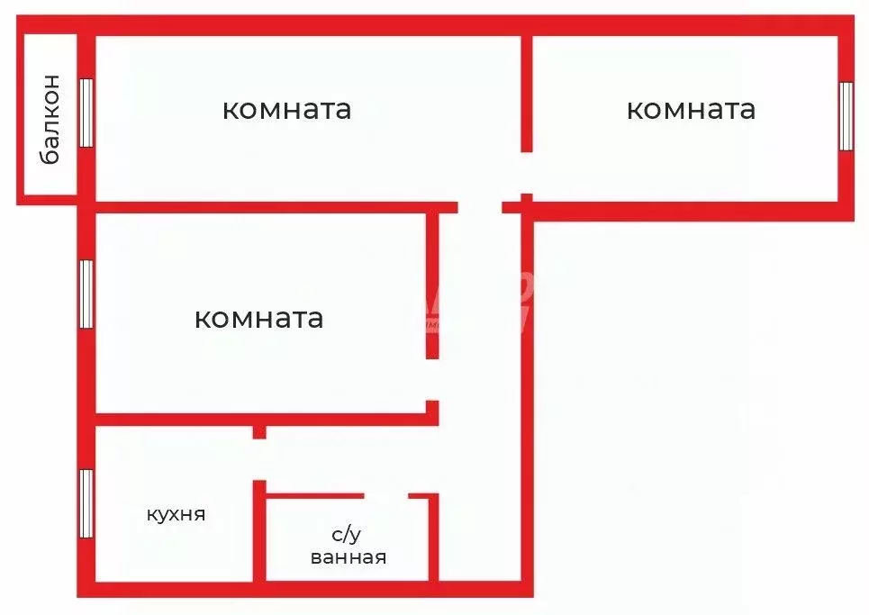 3-к кв. Челябинская область, Челябинск ул. Кирова, 21 (61.1 м) - Фото 1