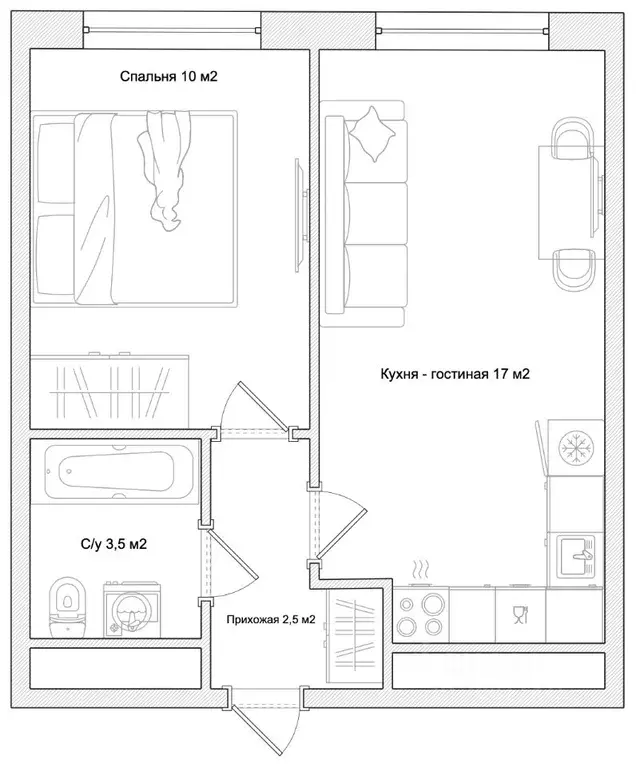 1-к кв. Московская область, Одинцовский городской округ, ... - Фото 2