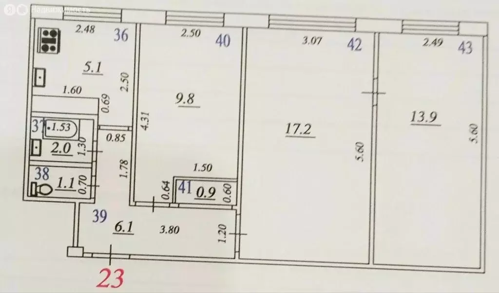 3-комнатная квартира: Самара, Аэродромная улица, 119 (56.1 м) - Фото 1