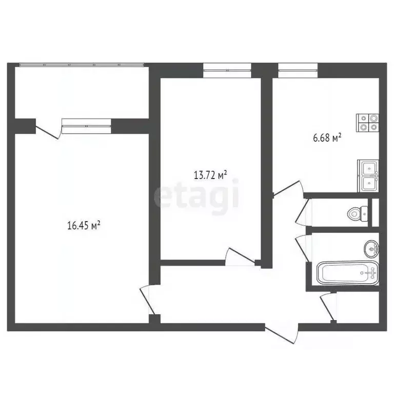 2-к кв. Москва Елецкая ул., 22/25 (45.8 м) - Фото 1