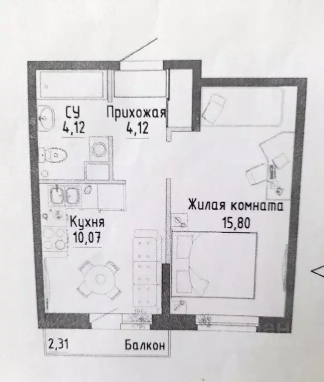 1-к кв. Свердловская область, Екатеринбург ул. Тюльпановая, 11 (36.42 ... - Фото 0