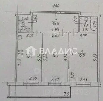 2-к кв. Санкт-Петербург Парашютная ул., 36к1 (60.8 м) - Фото 2