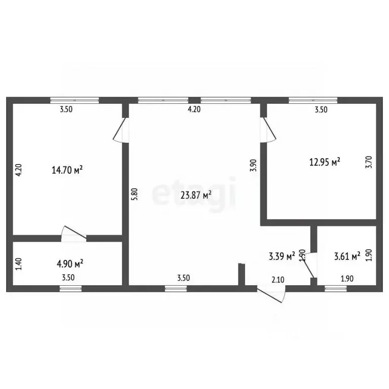 Дом в Севастополь с. Осипенко, ул. Красноярская, 23 (65 м) - Фото 2