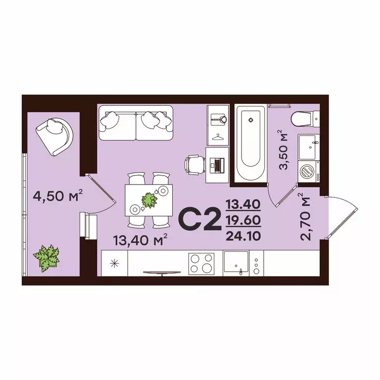 Квартира-студия: Владимир, улица Чайковского, 7 (24.1 м) - Фото 0