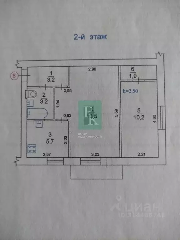 Комната Севастополь ул. Академика Крылова, 9 (10.2 м) - Фото 1