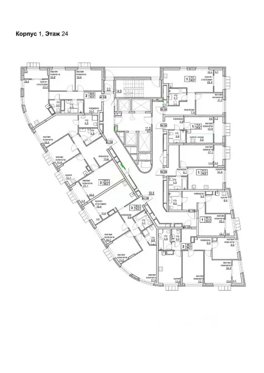 3-к кв. Нижегородская область, Нижний Новгород ул. Ванеева (69.3 м) - Фото 1