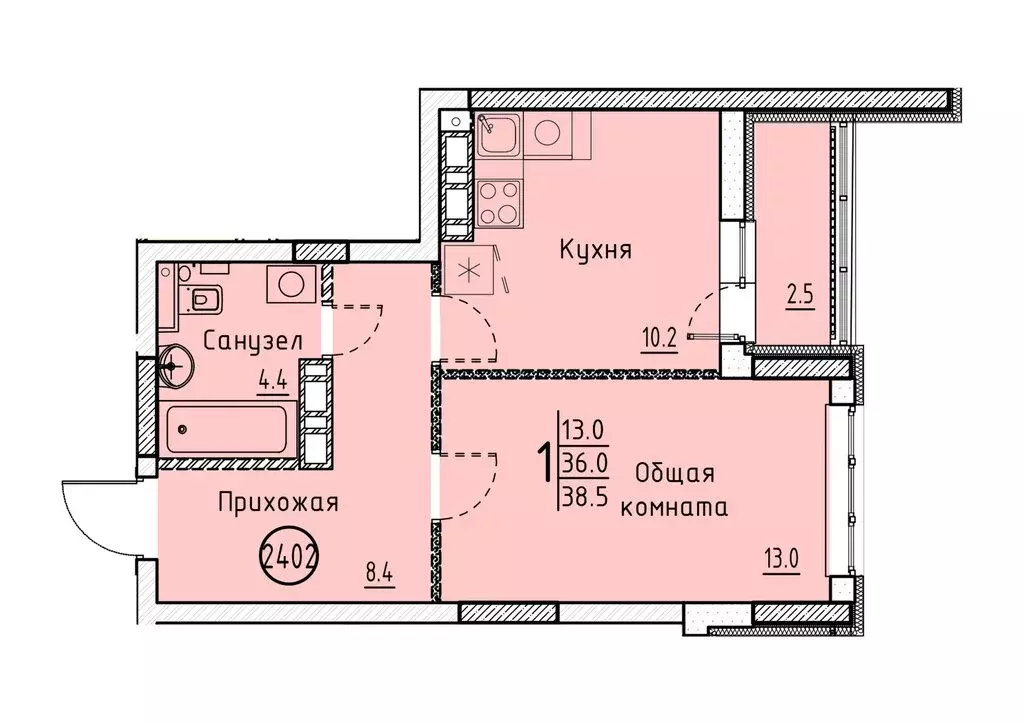 Квартира-студия: Энгельс, ул. Марины Расковой (38.5 м) - Фото 0