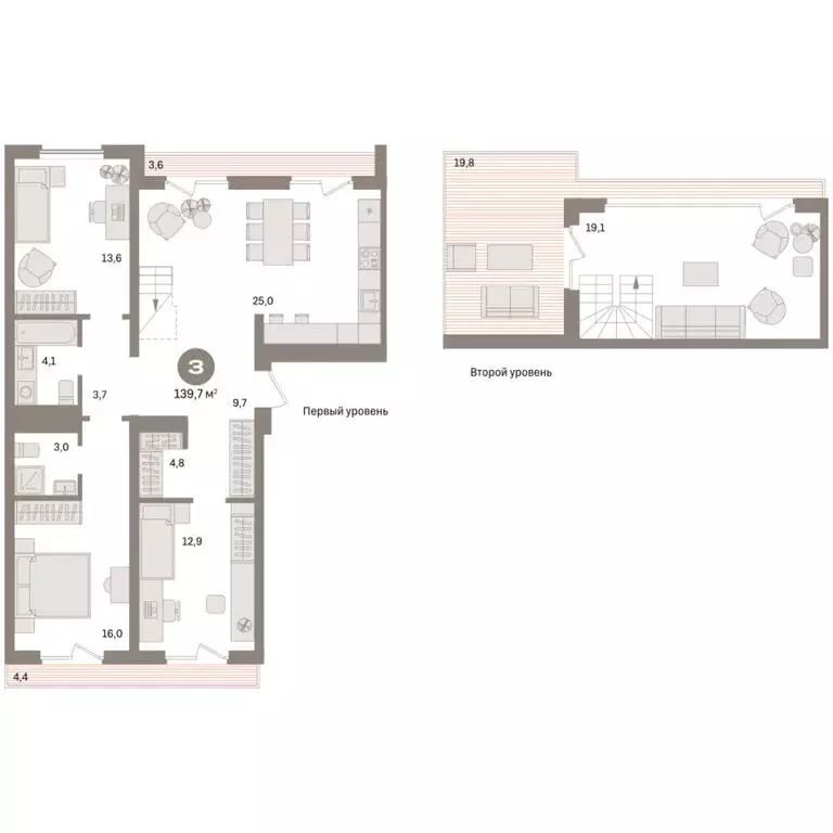 3-комнатная квартира: Екатеринбург, улица Советских Женщин (139.7 м) - Фото 1
