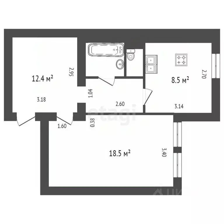 1-к кв. Санкт-Петербург 9-я Красноармейская ул., 9 (43.0 м) - Фото 0