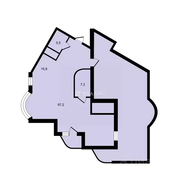 3-к кв. Москва Нежинская ул., 8К1 (219.0 м) - Фото 1