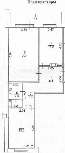 2-к кв. Томская область, Томск просп. Ленина, 263 (59.0 м) - Фото 2