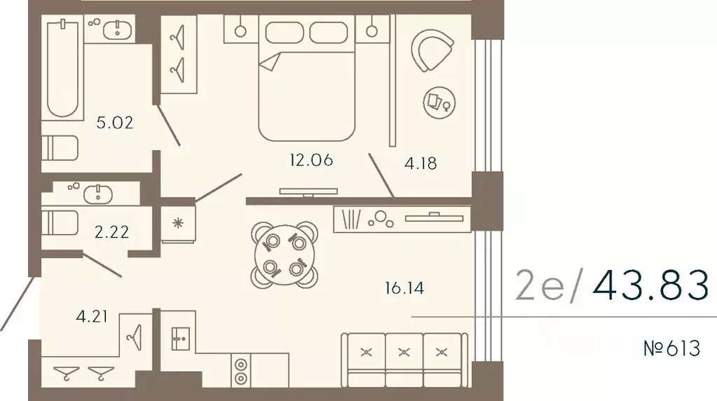 1-к кв. Санкт-Петербург Ремесленная ул., 17литЗ (43.83 м) - Фото 0