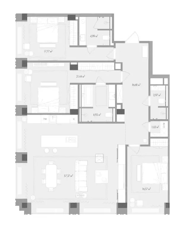 3-к кв. Москва Садовая-Сухаревская ул., 14 (148.11 м) - Фото 0