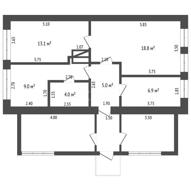 Дом в Кемерово, улица Гончарова (57.7 м) - Фото 1