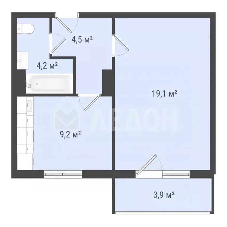 1-к кв. Омская область, Омск Заозерный мкр, ул. Сергея Тюленина, 12 ... - Фото 1
