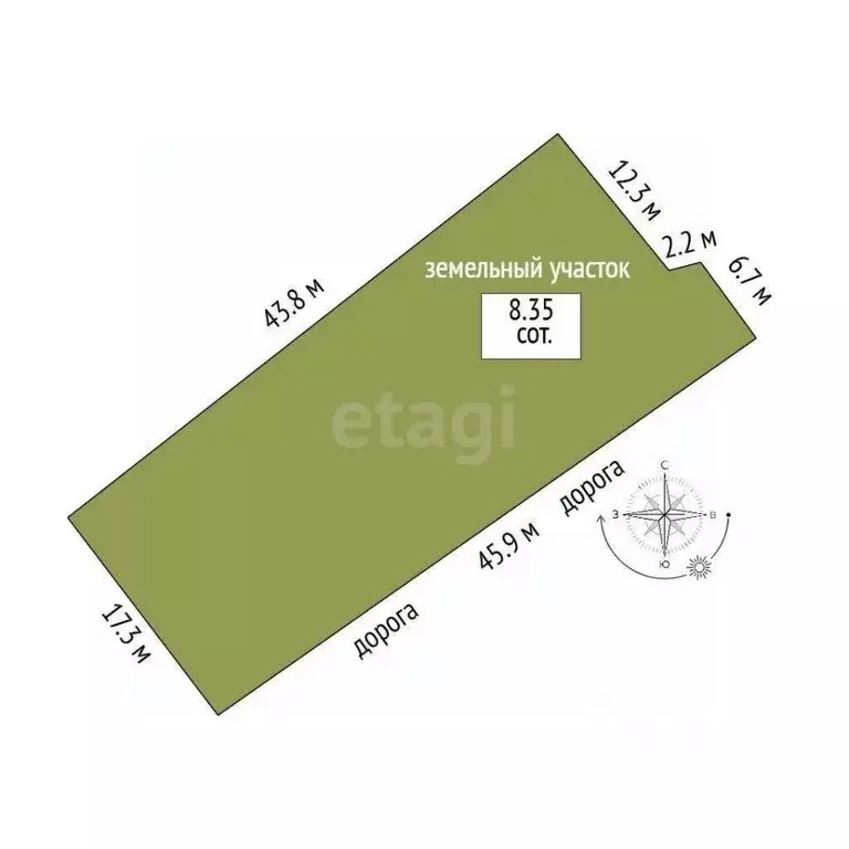 Участок в Севастополь Рыбак-5 садоводческое товарищество, 6 (8.35 ... - Фото 2