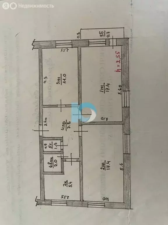 3-комнатная квартира: село Павловка, улица Ленина, 37 (63 м) - Фото 1