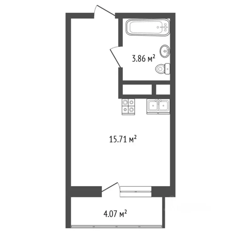 Студия Тюменская область, Тюменский муниципальный округ, д. Патрушева ... - Фото 2