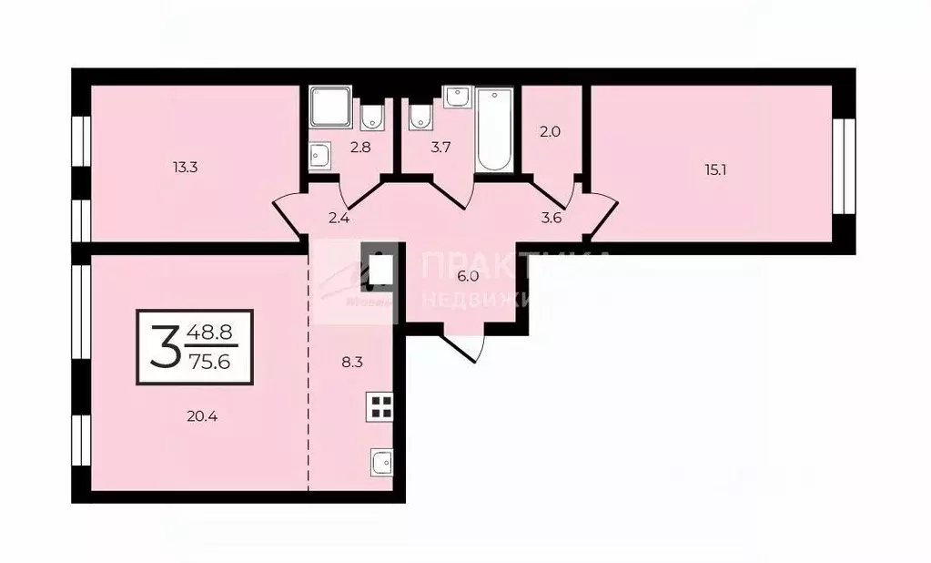 3-к кв. Московская область, Ленинский городской округ, Дрожжино пгт ... - Фото 2