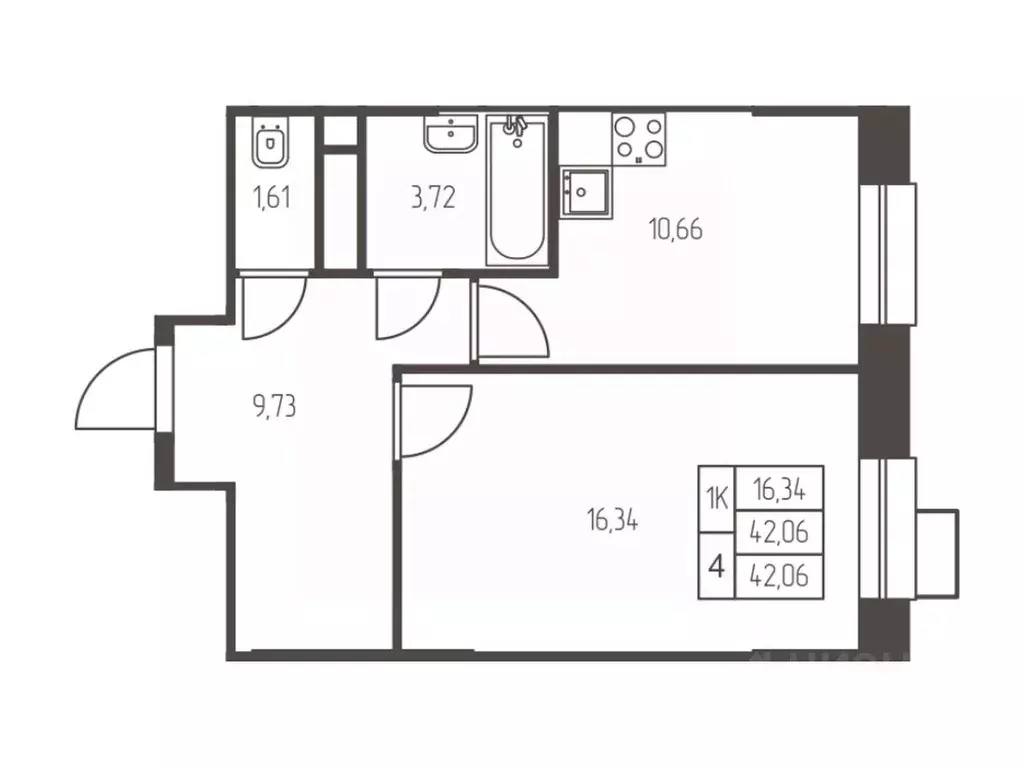 1-к кв. Московская область, Ивантеевка Пушкинский городской округ, ... - Фото 1