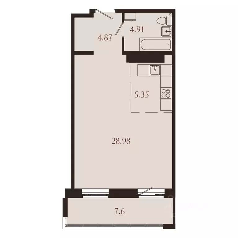 1-к кв. Иркутская область, Иркутск Советская ул., 115/1Б (51.71 м) - Фото 1