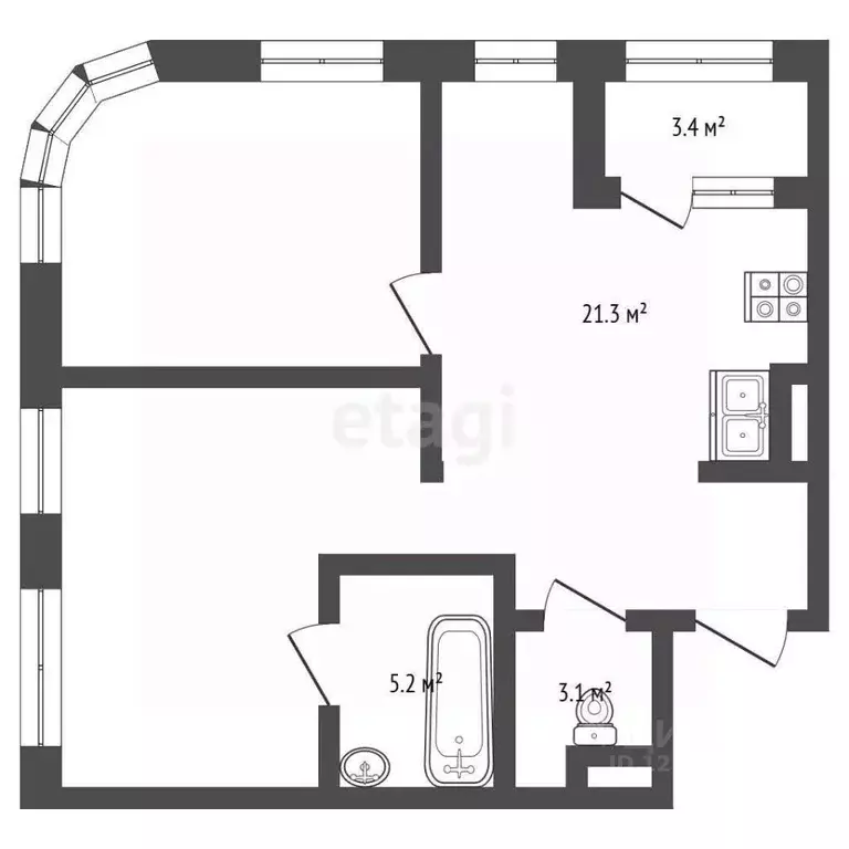 3-к кв. Москва ул. Крузенштерна, 2 (79.0 м) - Фото 1