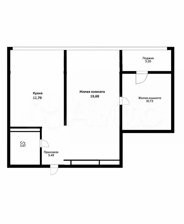 2-к. квартира, 50 м, 8/10 эт. - Фото 0