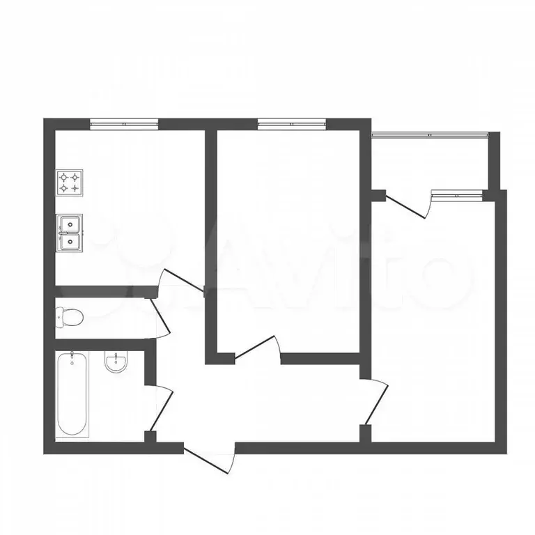 2-к. квартира, 47 м, 5/9 эт. - Фото 0