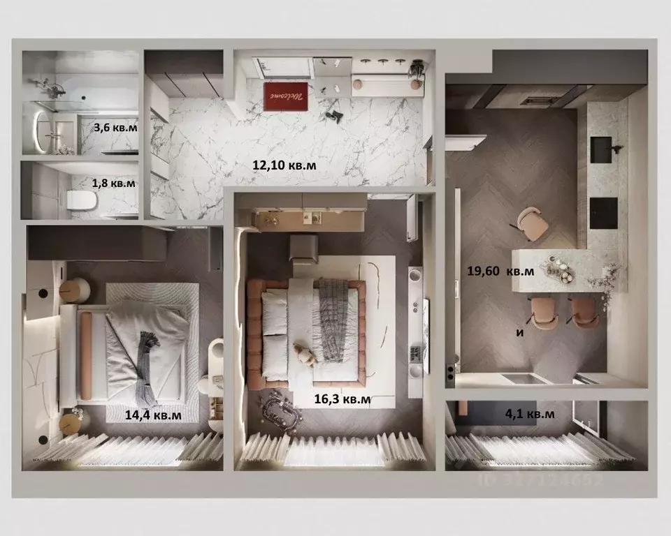 3-к кв. Курская область, Курск Северный жилрайон, ул. Генерала ... - Фото 2