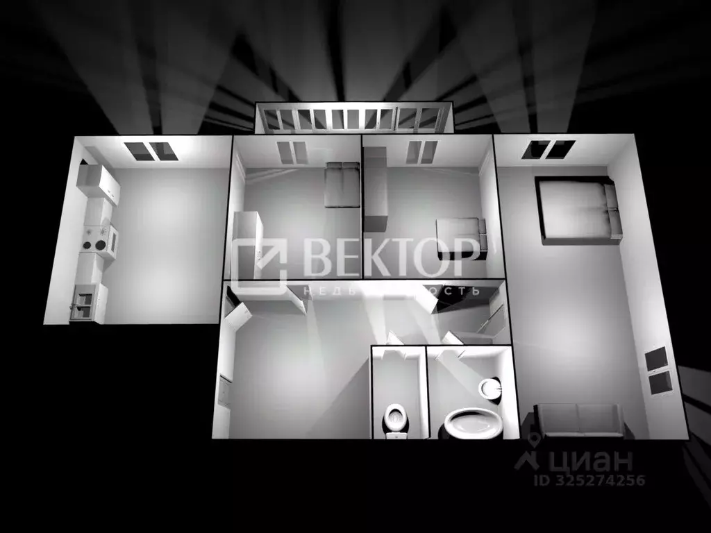 3-к кв. Костромская область, Кострома просп. Текстильщиков, 22/20А ... - Фото 2