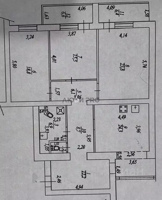 3-к кв. Башкортостан, Уфа Кольцевая ул., 51 (124.2 м) - Фото 2