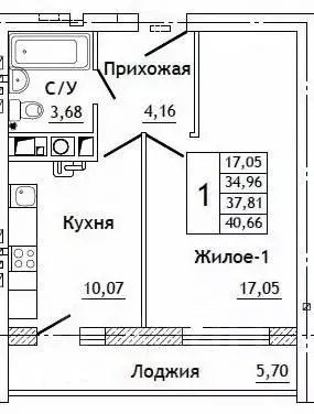 1-к кв. Смоленская область, Смоленский муниципальный округ, д. ... - Фото 0