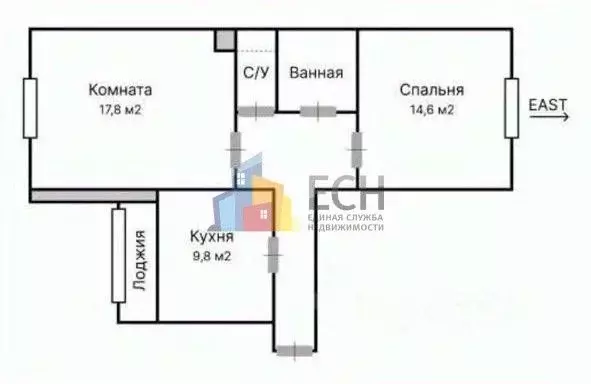 2-к кв. Москва ул. Ирины Левченко, 1 (57.0 м) - Фото 1