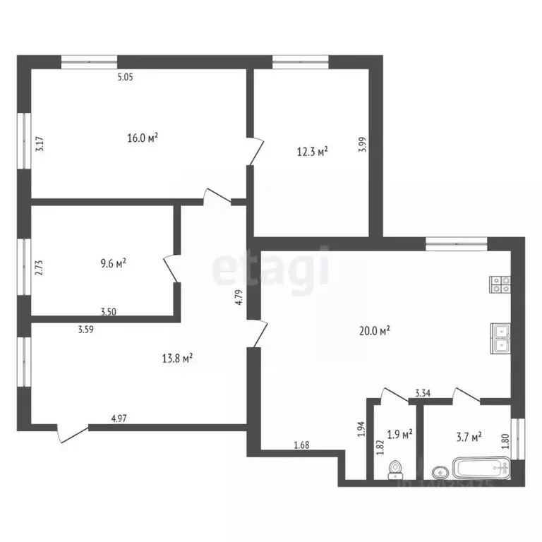 3-к кв. Владимирская область, Суздальский муниципальный округ, с. ... - Фото 2