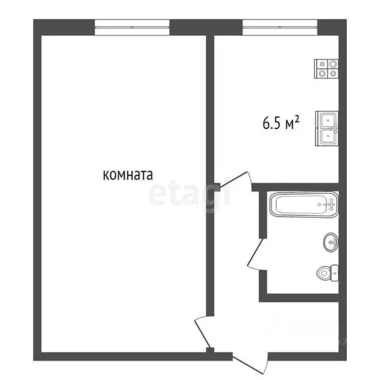 1-к кв. Коми, Ухта проезд Дружбы, 12 (29.0 м) - Фото 1