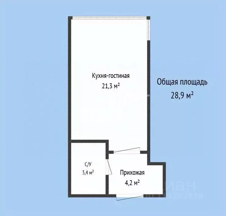 Студия Дагестан, Махачкала просп. Насрутдинова, 256 (28.9 м) - Фото 2