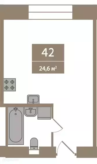 Продаётся квартира-студия, 24.6 м - Фото 1